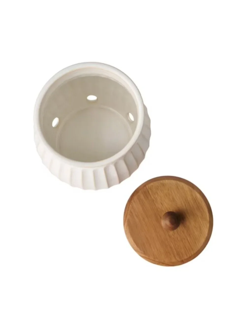 The Woman Pioneer Home White Kitchen Collection Stoneware Onion Keeper Colette